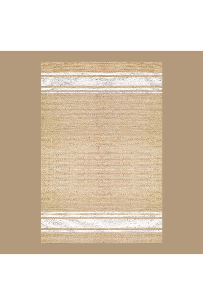 Bella Maison %100 Pamuk Sleek Kilim Naturel-Beyaz (80x150 cm)