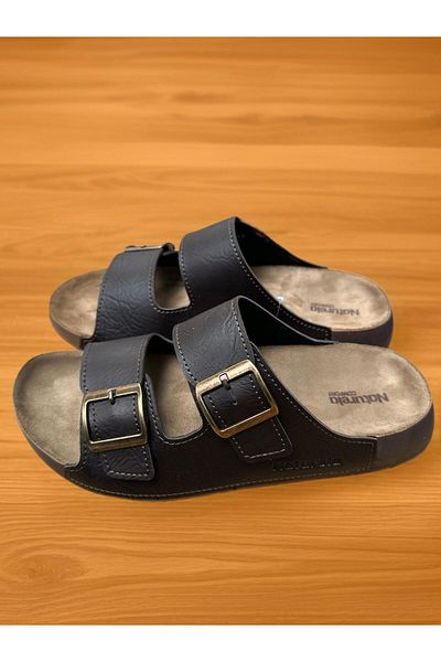GEZER Καφέ πάτος Nubuck Παντόφλες από γνήσιο δέρμα