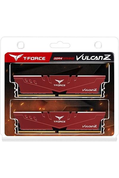 TEAM 32Gb (2X 16Gb) Ddr4 3200Mhz Cl16 Dual Kit Pc Ram T-Force Vulcan Z Red Tlzrd432G3200Hc16Fdc01