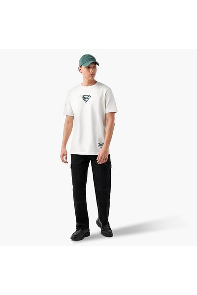 FAV Superman Print T-shirt with Crew Neck