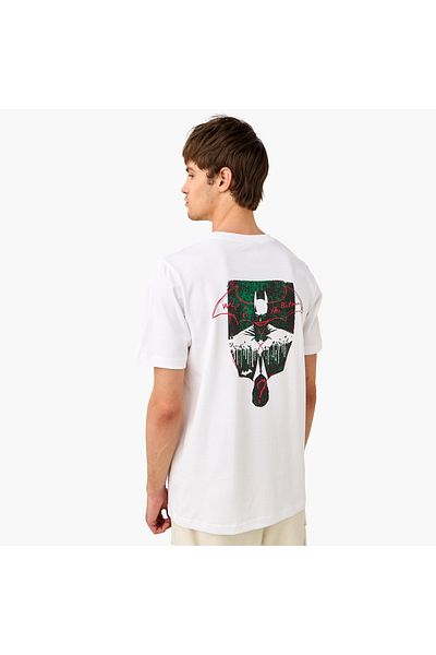 FAV Batman Print T-shirt with Crew Neck and Short Sleeves