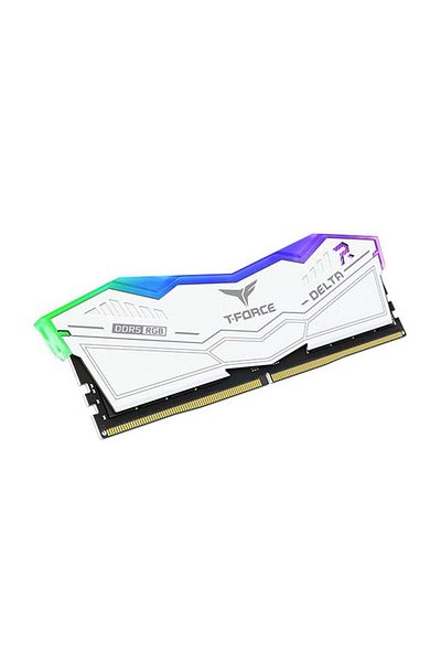 TEAM T-Force Delta Rgb White 32Gb 2X16Gb 6400Mhz Ddr5 Gaming Ram Cl40 (Ff4D532G6400Hc40Bdc01)