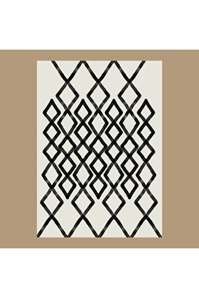 Bella Maison %100 Pamuk Spirit Kilim Beyaz-Siyah (120x180 cm)
