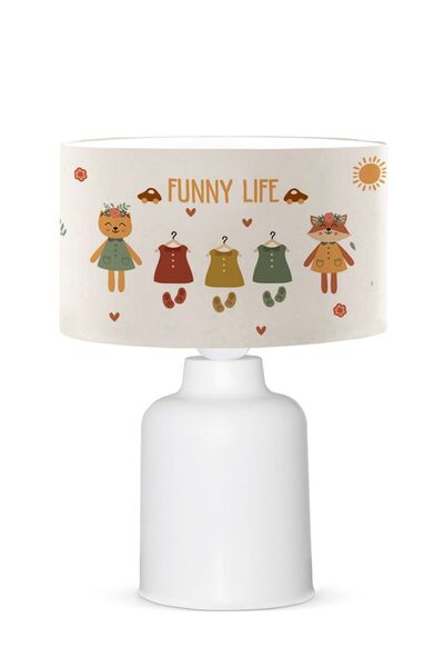 HOMİNG Homing Funny Life Fabric Headboard Kids Room Lampshade Ayd-3380