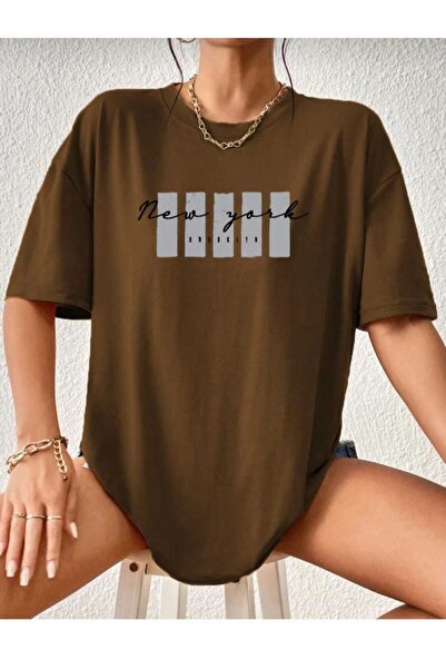 KOZİA OUTDOORS Μαλκότσομπεϊ Νέα Υόρκη Μπρούκλιν εμπριμέ υπερμεγέθη unisex βασ...