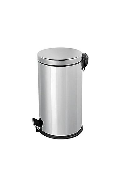 Omnisoft Plx3700-312 Ανοξείδωτος κάδος απορριμμάτων με πεντάλ Chrome 12 Lt