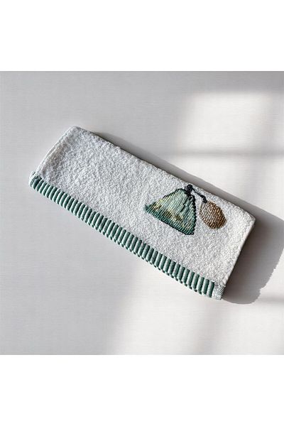 The Cloudish Shop Punch Embroidery Embroidered Small Size Hand Towel Perfume Patterned