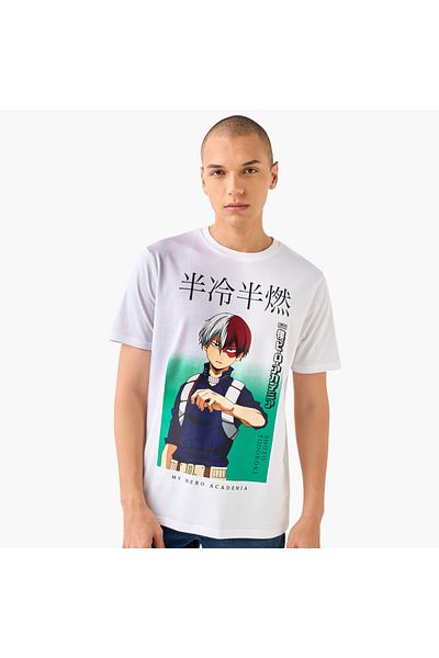 SP Characters Shoto Todoroki Print Crew Neck T-shirt