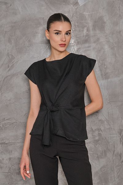 SHUGAA FEMEIE FĂRĂ MÂNECĂ DESIGN FAȚĂ CU LEGATĂ BLUZĂ ELEGANTĂ