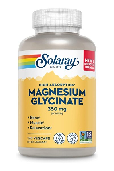 Solaray , جليسينات المغنيسيوم عالية الامتصاص، 350 ملغ، 120 كبسولة نباتية