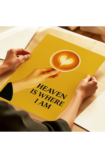 ARTHOUSECOLLECTIVE Heaven Is Where I Am - Ο ουρανός είναι όπου είμαι, αφίσα καφέ - Αφίσα χωρίς πλαίσιο σε μεγέθη ζωγραφικής