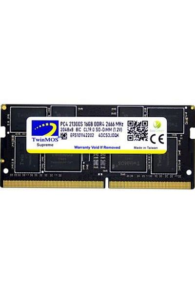 TwinMOS 16GB DDR4 2666MHz Notebook Ram MDD416GB2666N