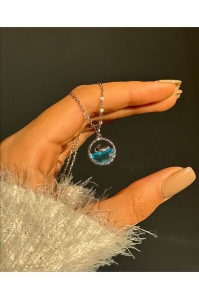 Ervalina Gümüş Renkli Çelik Yunus Balığı Kolye - Ervalina Trend Moda