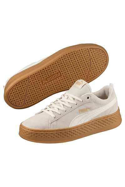 Puma Womens Smash Platform Suede Trainers Sneakers - Multicolour
