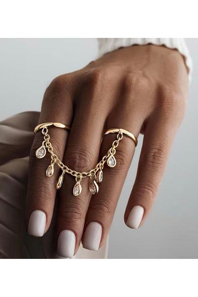 CHARMLUCKY Drop Stone 2 Ring