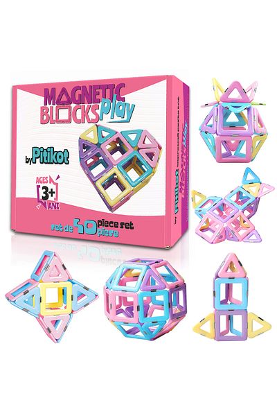 Pitikot Set de construit cu piese magnetice Pitikot®, jucarii educationale pentru copii