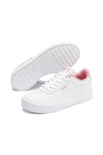 Puma Youth Girls Carina L Trainers Sneakers - White
