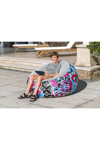BESTWAY Inflate-A-Chair Floral Air Chair 1.12m x 1.12m x 66cm#75111