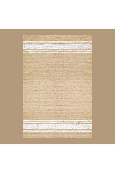 Bella Maison %100 Pamuk Sleek Kilim Naturel-Beyaz (120x180 cm)