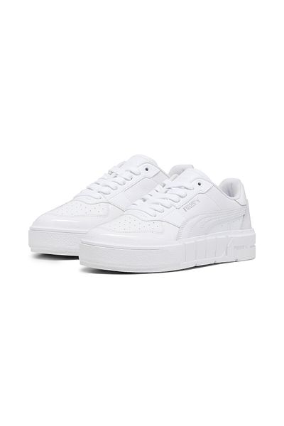 Puma Womens Cali Court Patent Sneakers - White