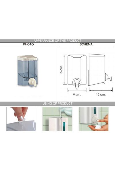 Omnipazar Dozator de săpun spumă Vialli F2t cu rezervor transparent 500 ml