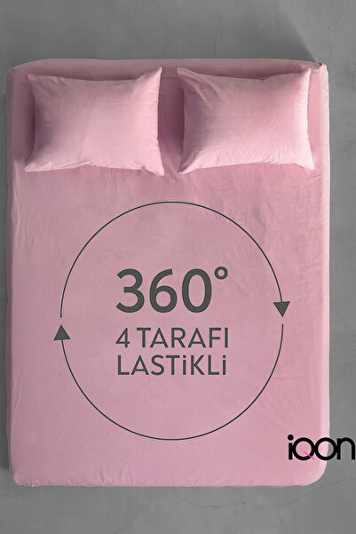 İQON Ranforce Woven Fitted Sheet Set Double - 21 Colors
