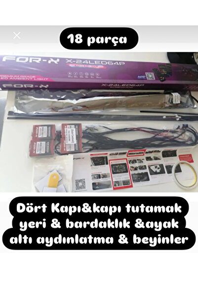 GENERAL 64 Renk Ambiyans aydınlatma . FULL SET Kolay montaj EN İYİSİ animasyonlu