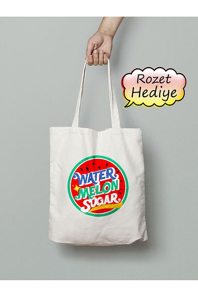 Akumastik Twinkling Watermelon - Watermelon Sugar K Drama Cloth Bag 35X40Cm - Badge Gift