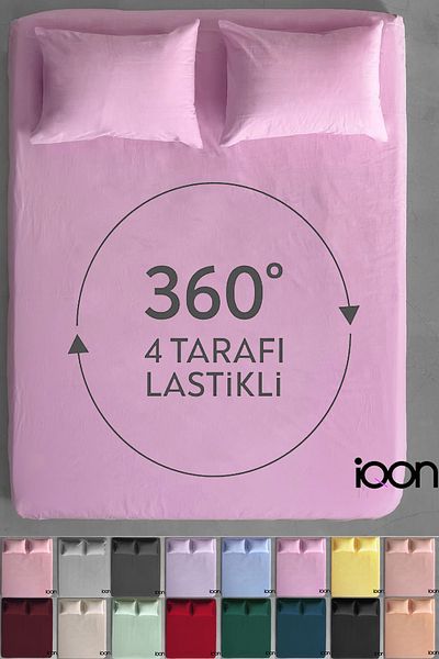 İQON Ranforce Woven Fitted Sheet Set Double - 21 Colors