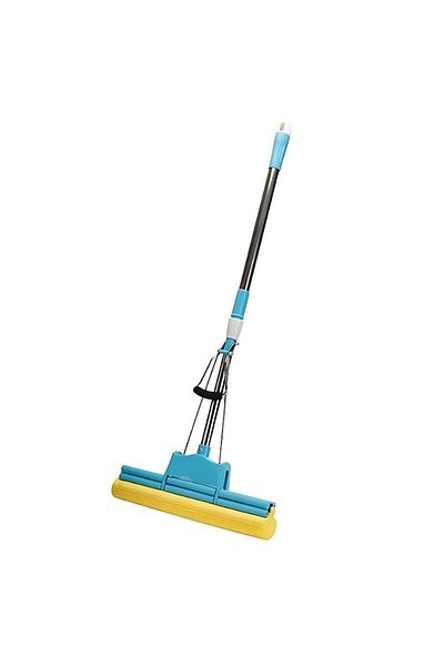 MACVI Mop Macvi® cu Storcator si Coada Metalica Telescopica 88-105 cm, PVA, 37 x 5 x 5 cm, Albastru