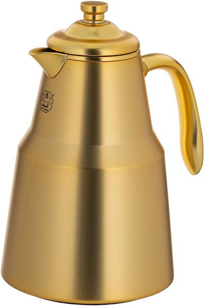 ALSAIF Coffee And Tea Vaccum Flask In Matt Gold / Leak-proof And Keeps Drinks Hot 0.65 Liter