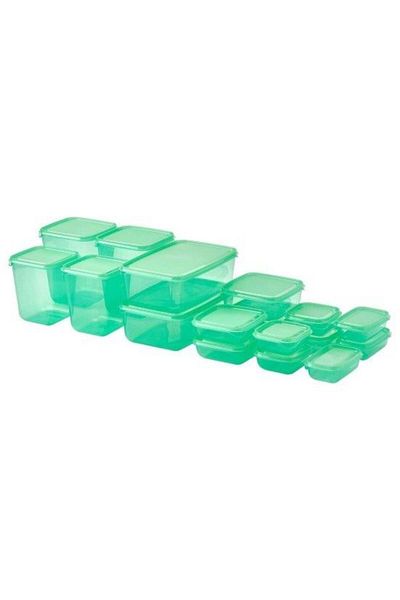 IKEA Pruta Plastic Storage Container Set Green 10597099