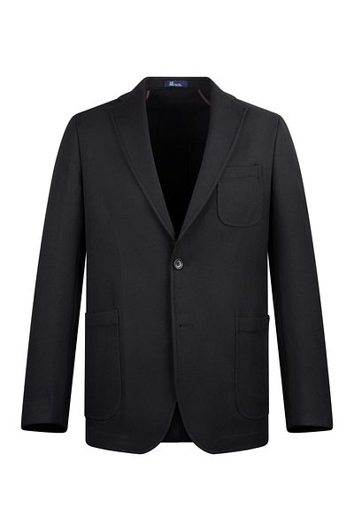 Hatemoğlu Black Comfort Fit Mono Collar Classic Jacket