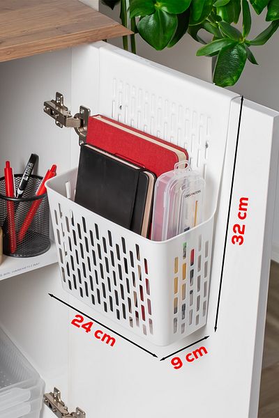 Porsima Org-52 Agățat Bucătărie Baie Dulap Organizator Organizator Suport Detergent - Alb