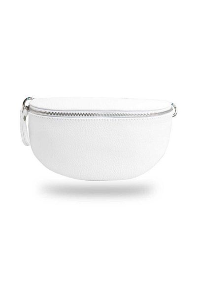 Toro Nero Geantă de damă albă din piele naturală Waist Glam