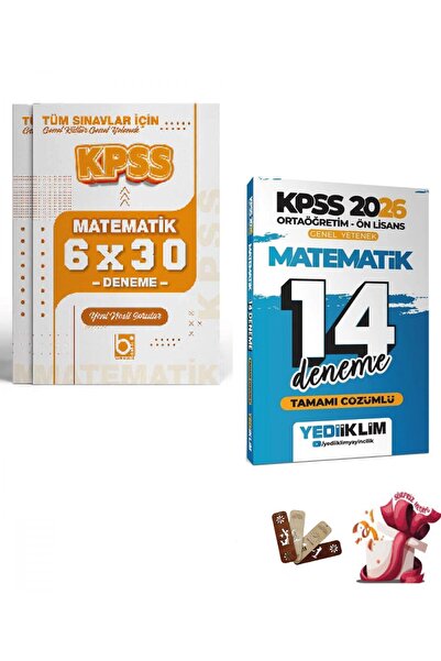 Yediiklim Yayınları 2026 KPSS Lise Ortaöğretim Ön Lisans Matematik Deneme Set...