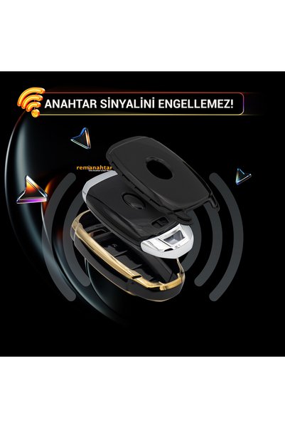 Rem Anahtar Oto Elektronik Anahtar Kona 3 Button Smart Nano Switch Case - Black