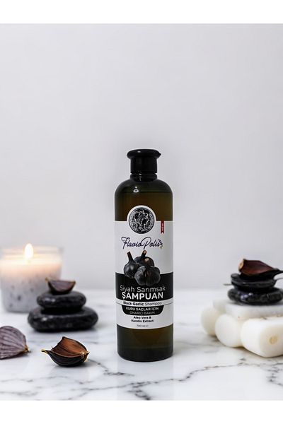 FLAVİOPOLİS Flaviopolis 700ml Black Garlic Repairing Care Shampoo for Dry Hair