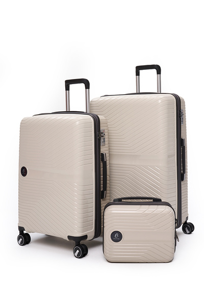 ELATAE Exclusive Pro Polipropilen Kırılmaz 3'lü Valiz Seti Büyük - Orta Boy v...