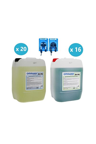 Omniwash Pro Bulaşık Yıkama Deterjan ve Parlatıcı Seti Dozaj Pompası Hediyeli...