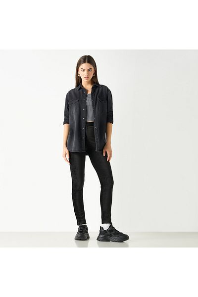 FAV Textured Leggings with Elasticated Waistband