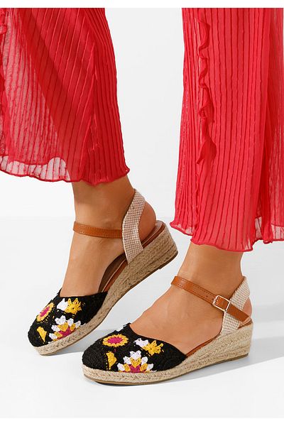 B T Shoes Elioth black espadrille sandals