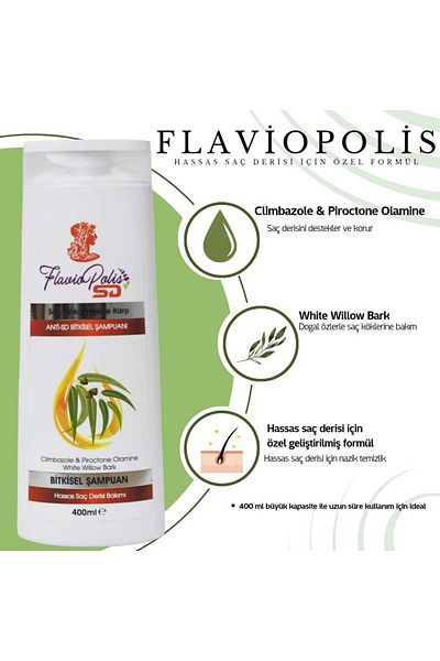 FLAVİOPOLİS Flaviopolis 400ml Anti-Hair Loss Anti-Sd Herbal Shampoo
