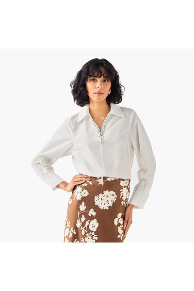 Iconic Embellished Poplin Shirt