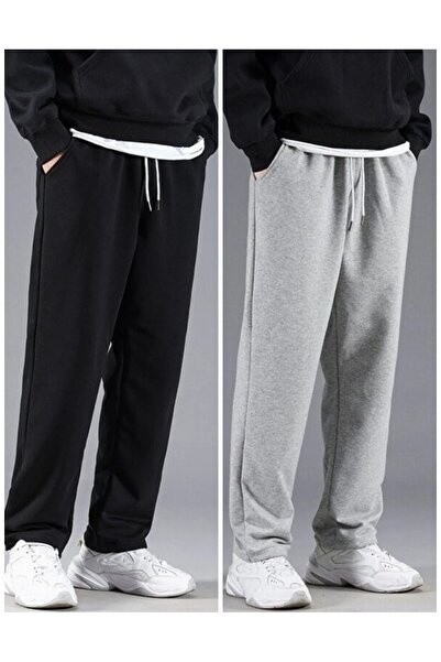 JustBS Pantaloni de trening relaxați, cu croială dreaptă, pentru bărbați, pac...