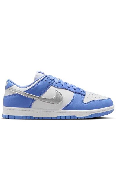 Nike Dunk Low Next Nature Leather Women Sneaker Hakiki Deri Beyaz Mavi Kadın ...