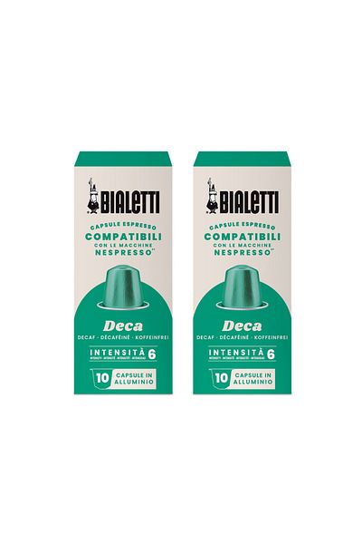 Bialetti Nespresso Compatible Capsule Coffee Decaffeinato 20 Pcs