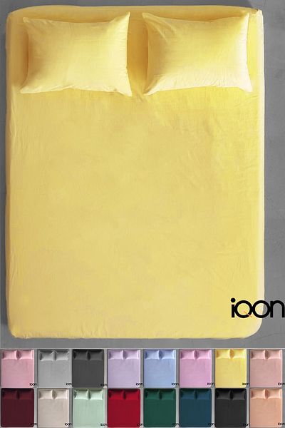 İQON Ranforce Woven Fitted Sheet Set Double - 21 Colors