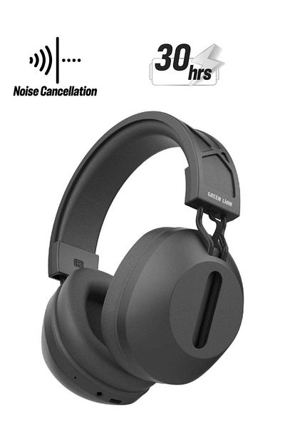Green Lion Solar Echo ANC Infinite Playtime Headphones | Solar Powered|Bluetooth Version V5.3 | 22db Active Noi