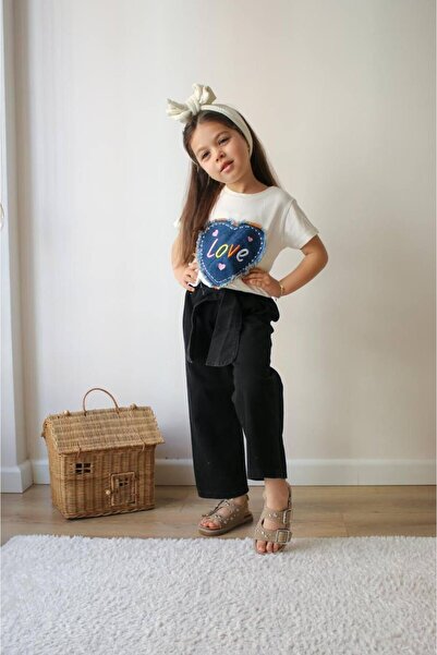 ChibuumKids Costum cu pantaloni brodati pentru fete